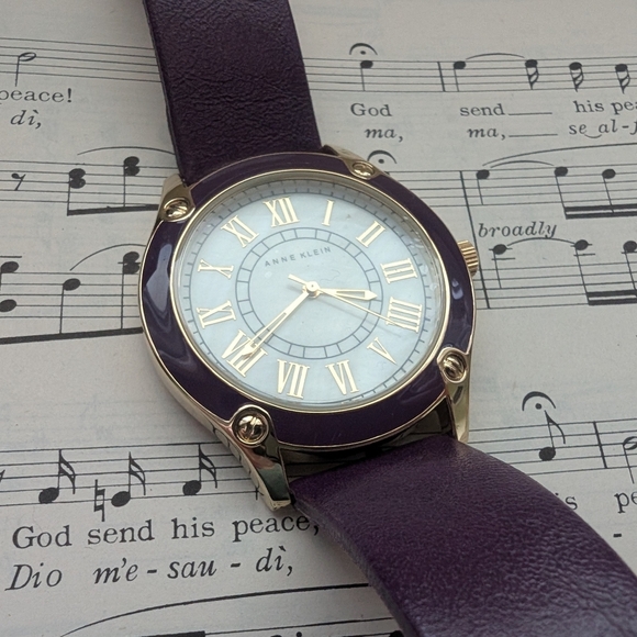 Anne Klein Purple and Gold Women's Watch - Picture 8 of 16